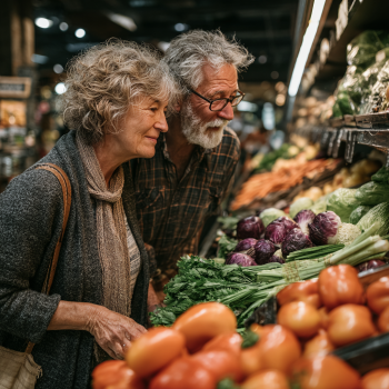 Mosolygós idős férfi egészséges smoothie-t iszik